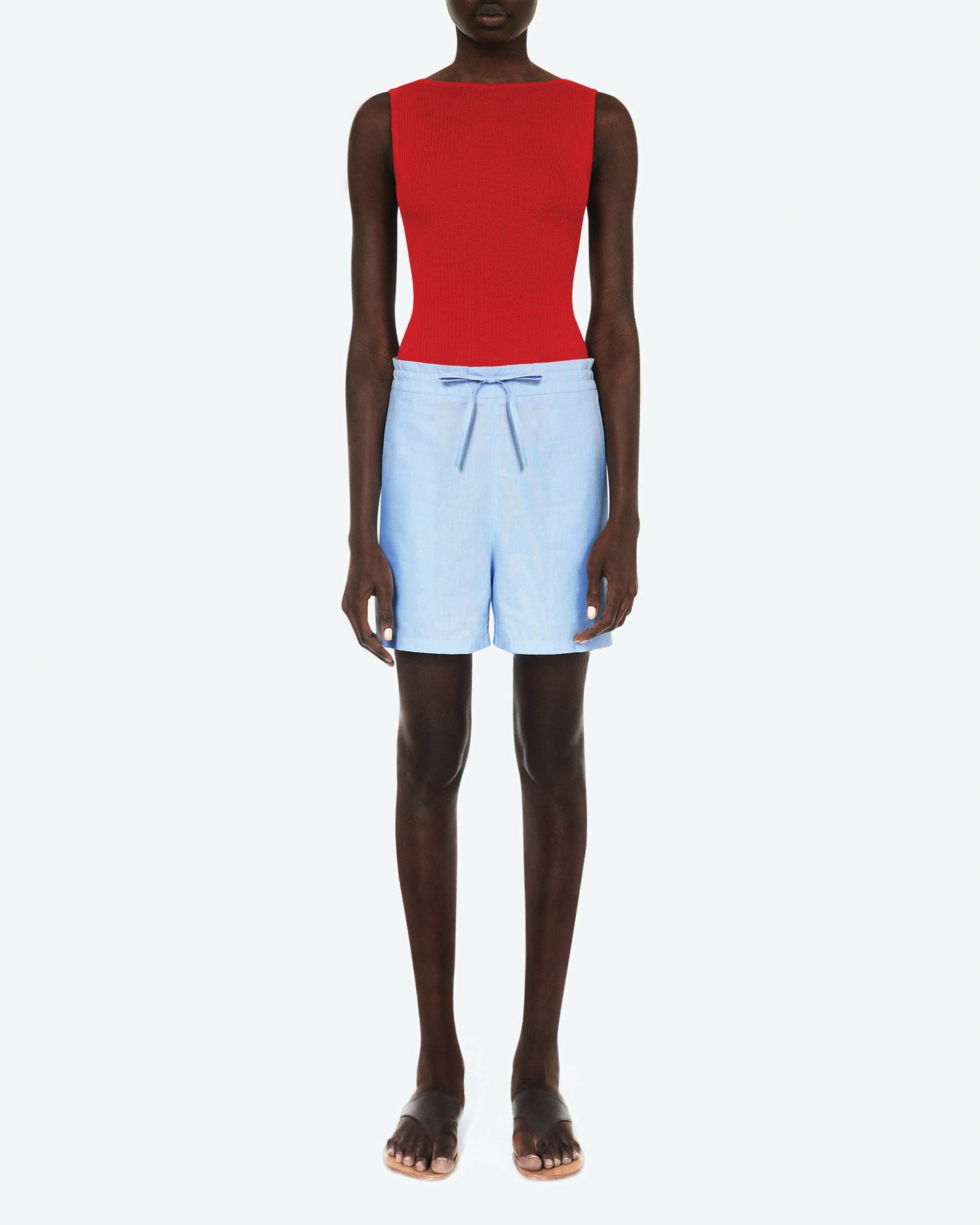 Fil a Fil Blue Drawstring short