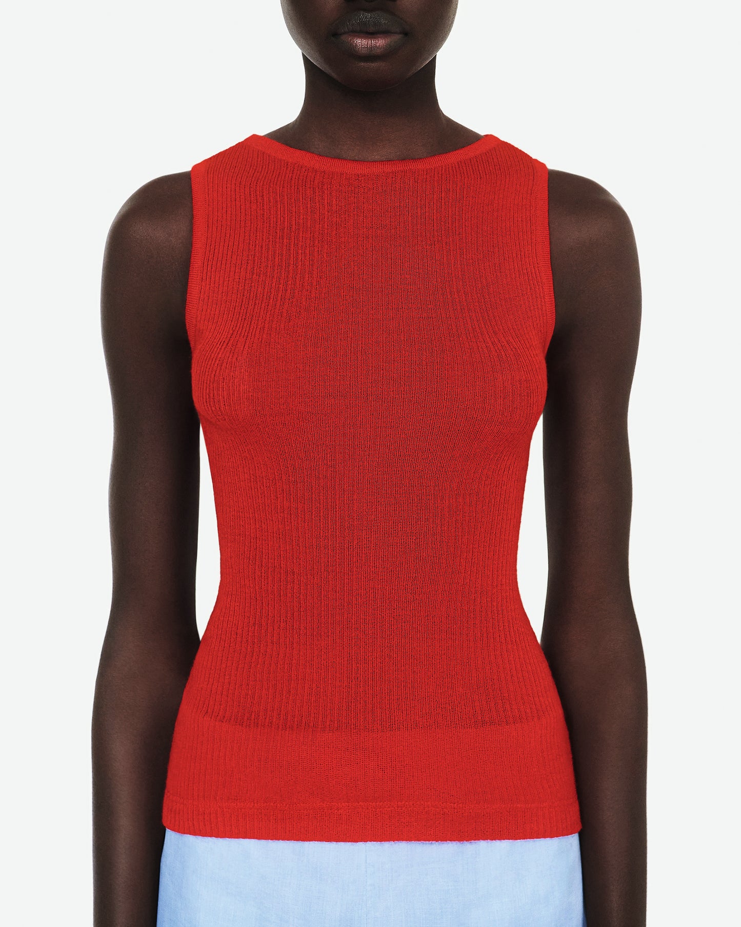 Silk and Cashmere Red Tank Top