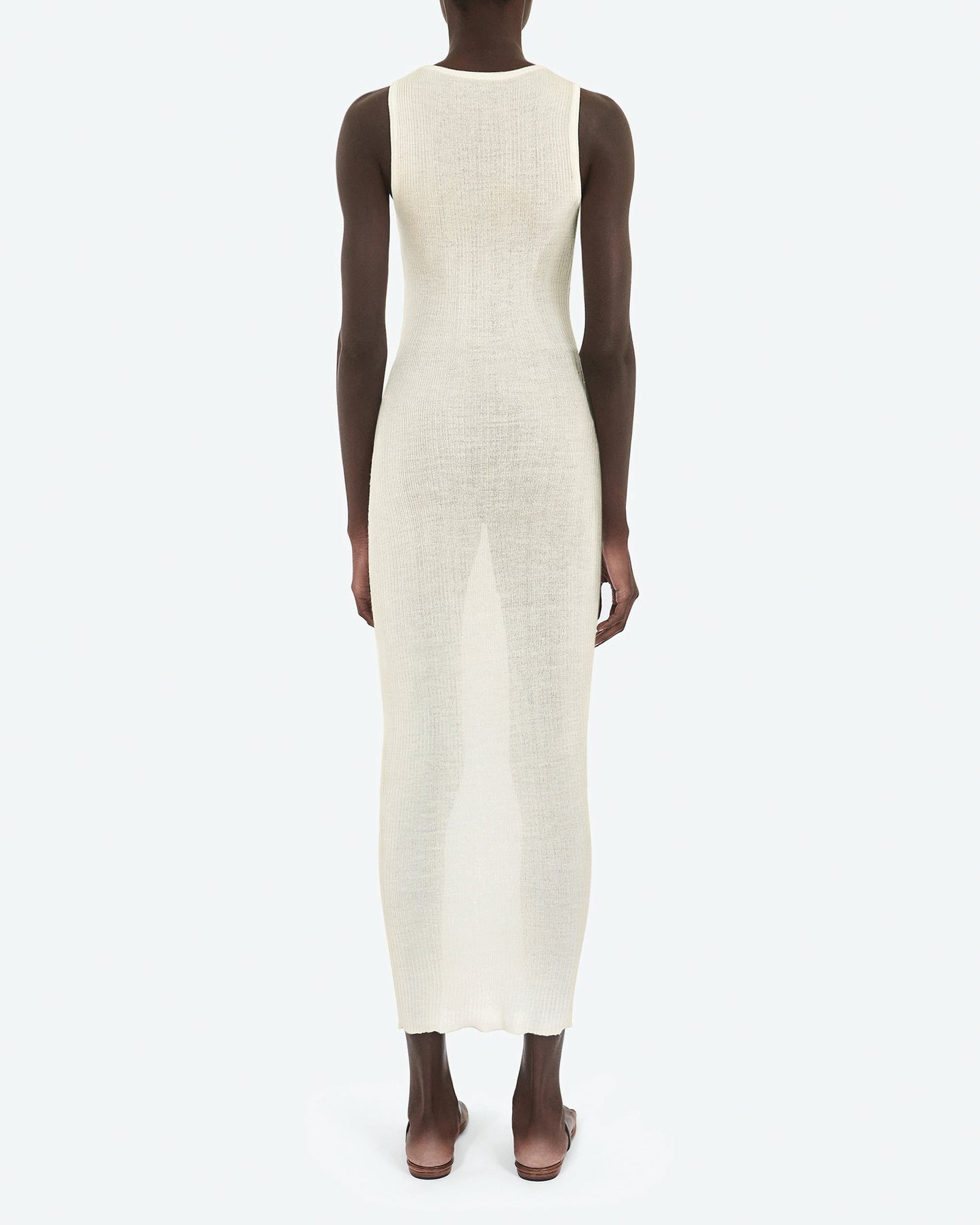 Silk and Cashmere White Dress