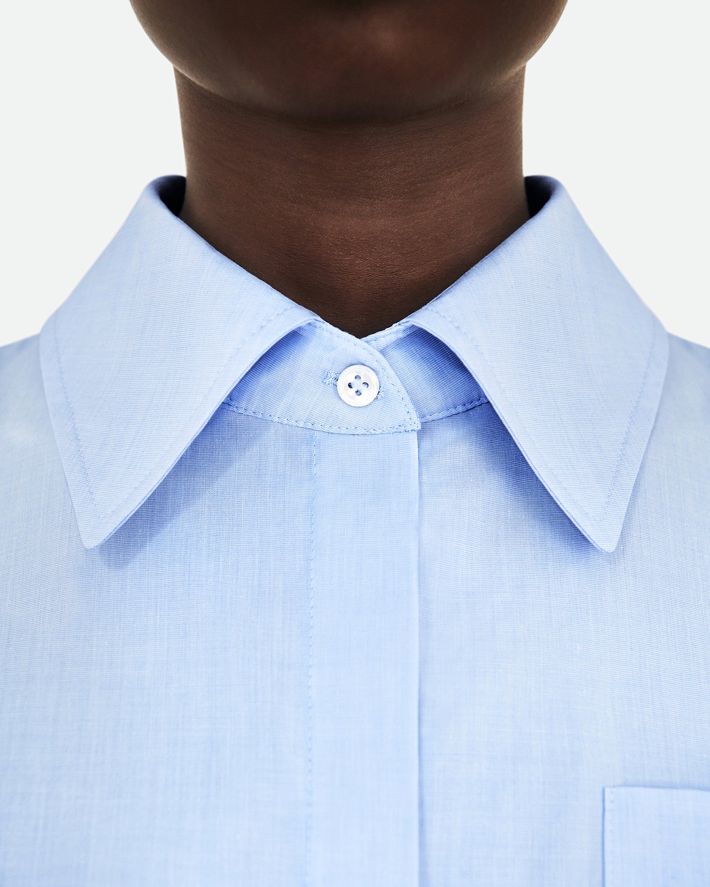 Fil a Fil Pale Blue Poplin Shirt