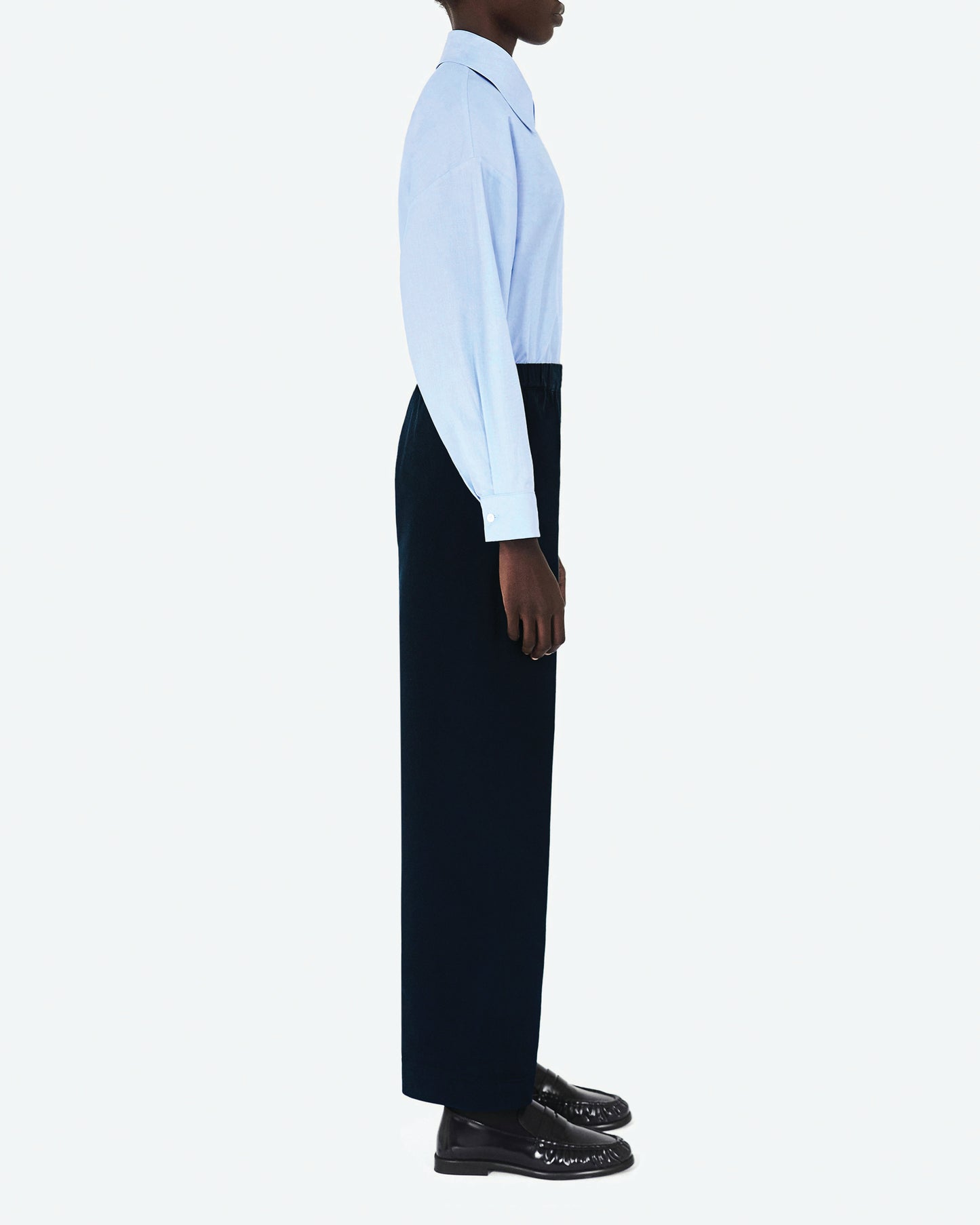 Brushed Cotton Navy Blue Worker Pant