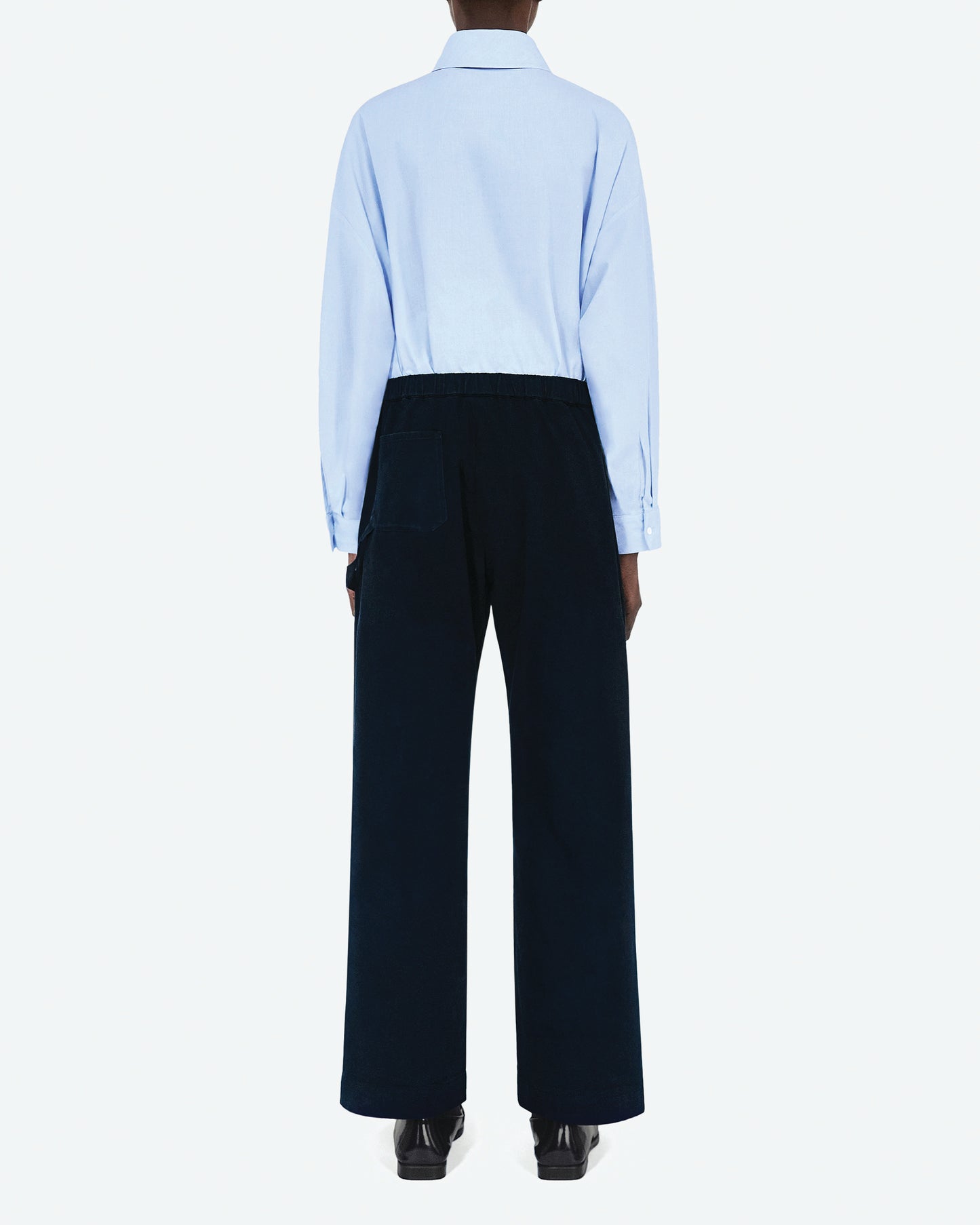 Brushed Cotton Navy Blue Worker Pant