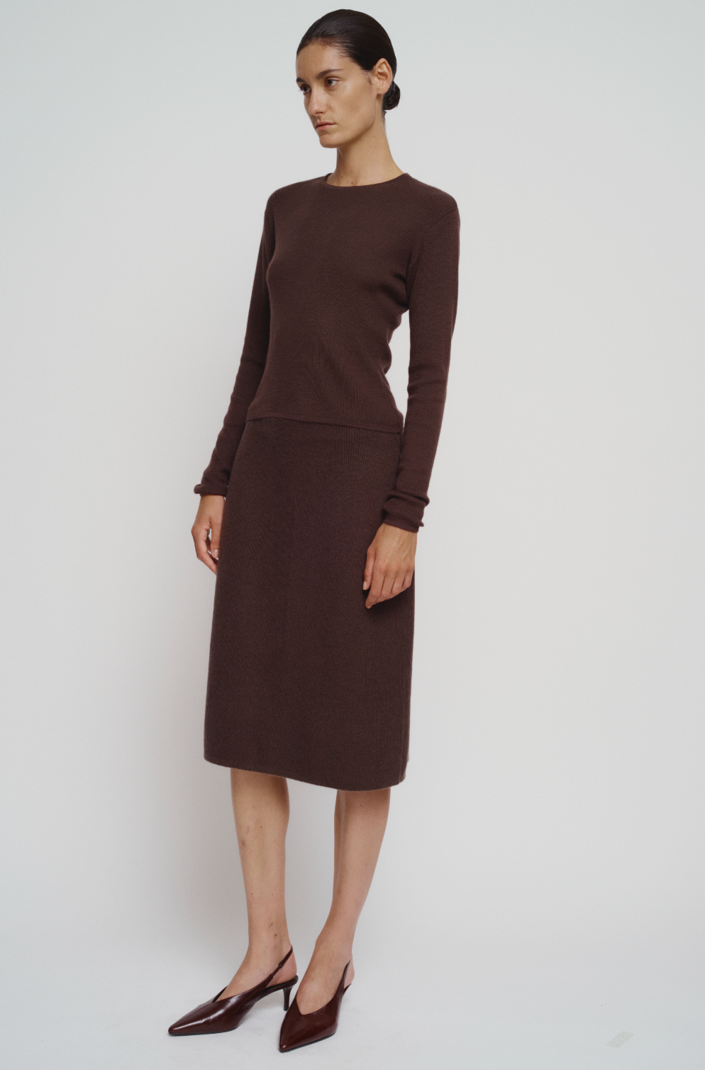 Cashmere pencil skirt