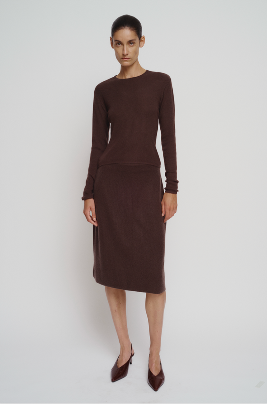 Cashmere pencil skirt
