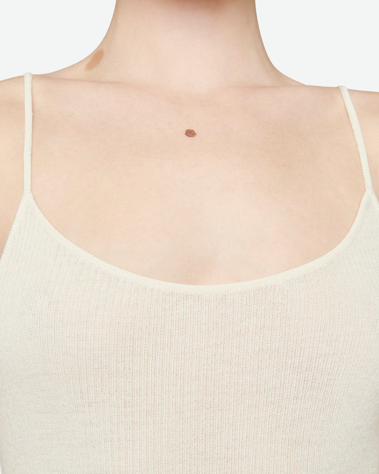 Cream silk and cashmere slip dress