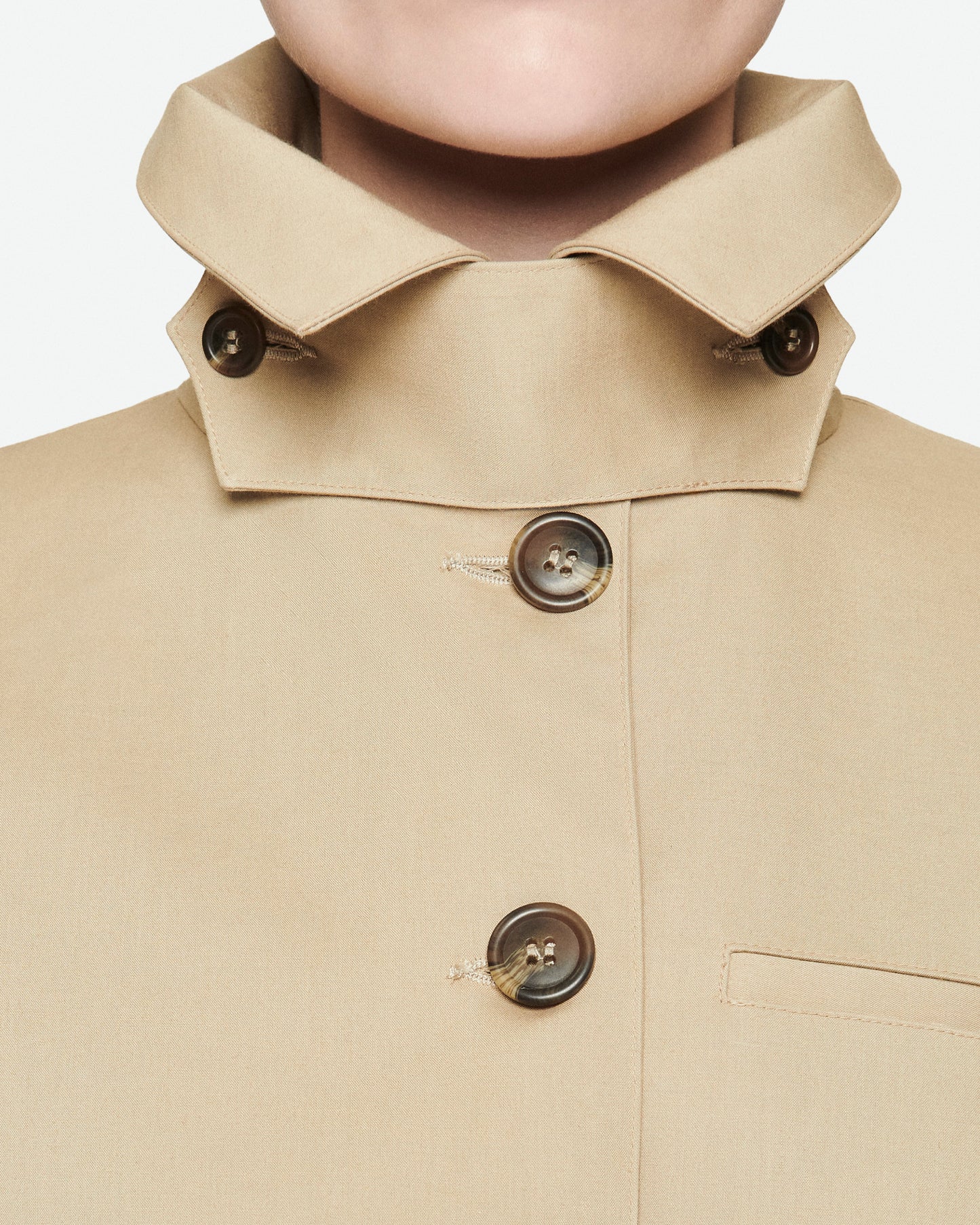Beige water repellant cotton jacket