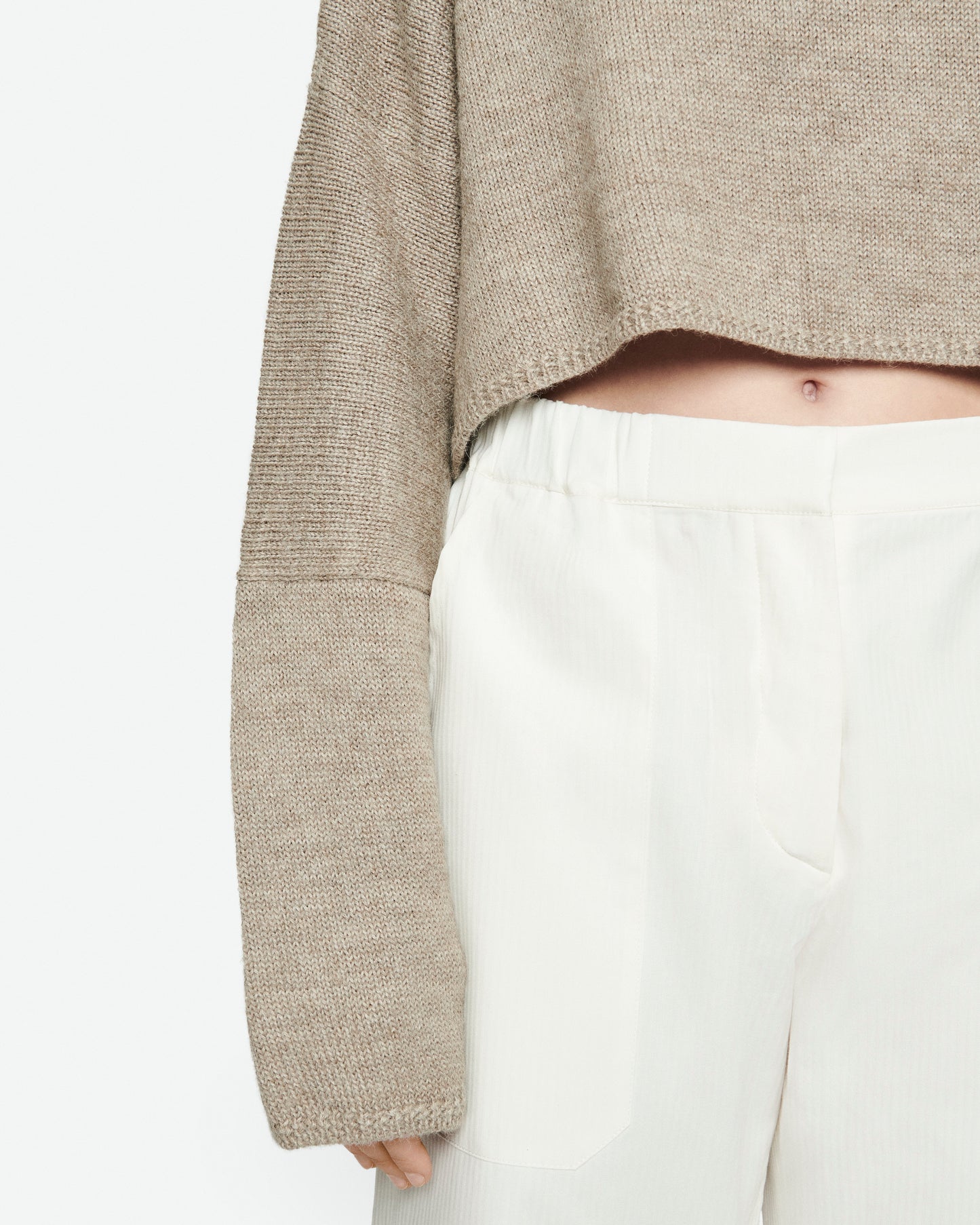 Beige baby alpaca jumper