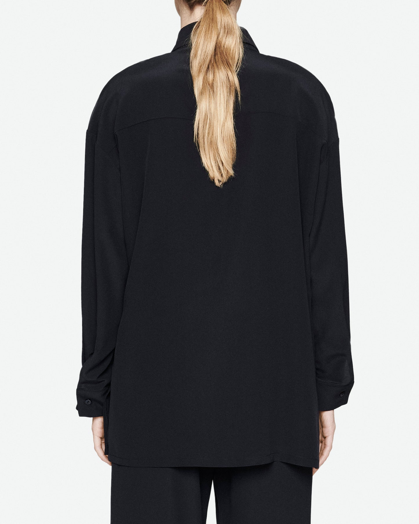 Dark blue silk tunic