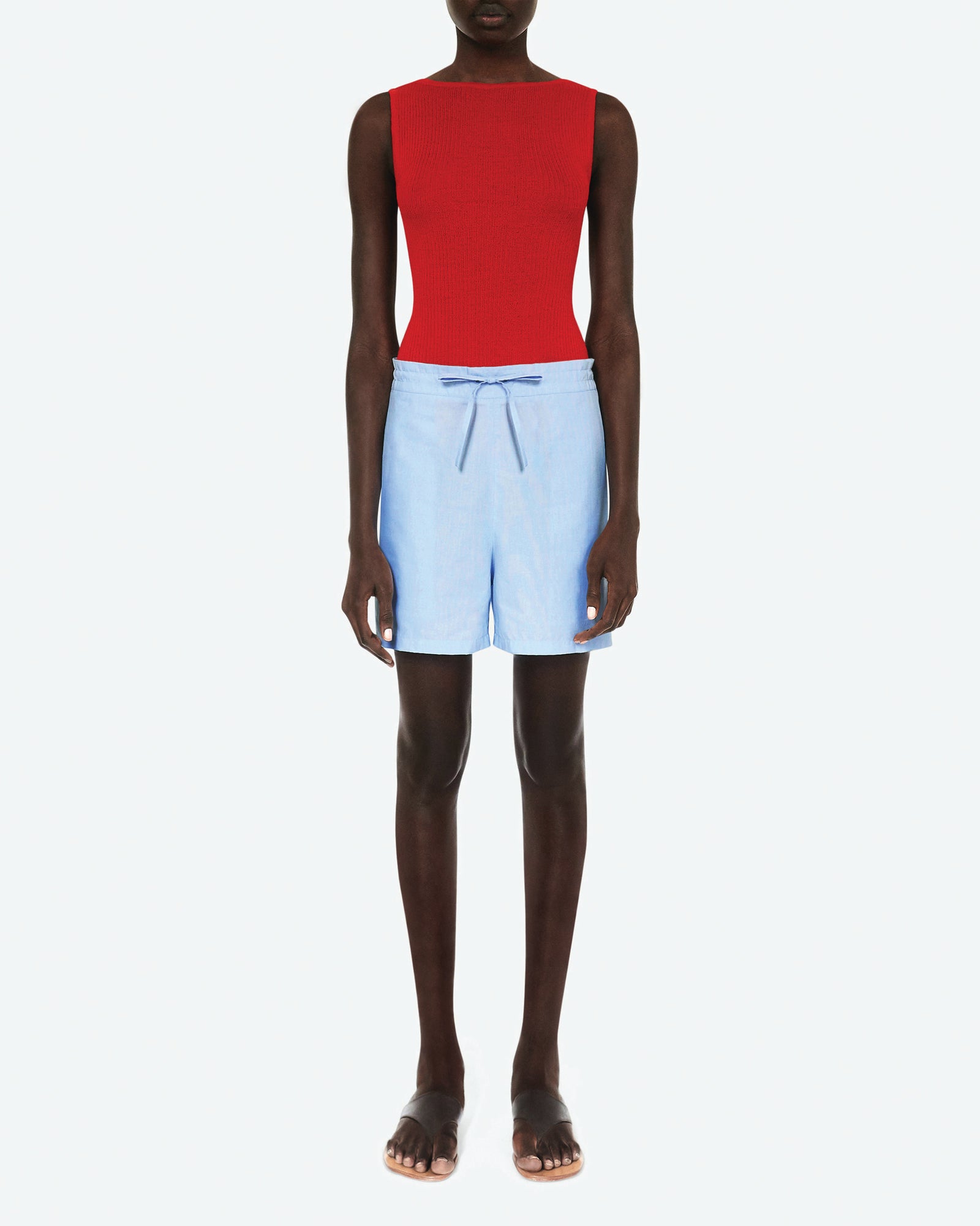 Fil a Fil Blue Drawstring short