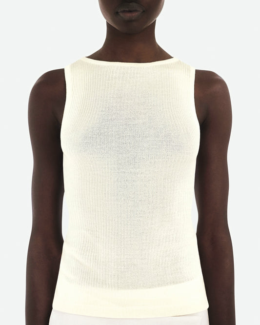 Silk and Cashmere White Tank Top
