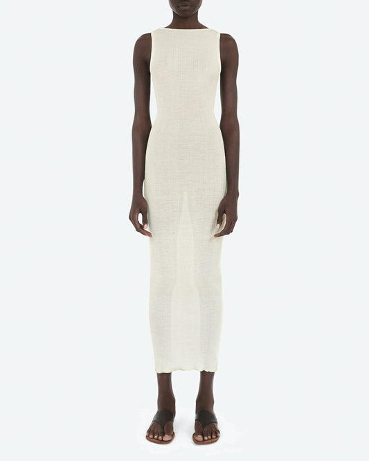 Silk and Cashmere White Dress