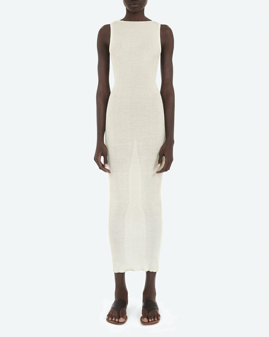 Silk and Cashmere White Dress