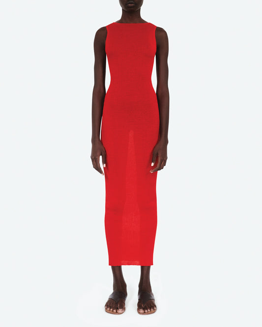 Silk and Cashmere Red Dress