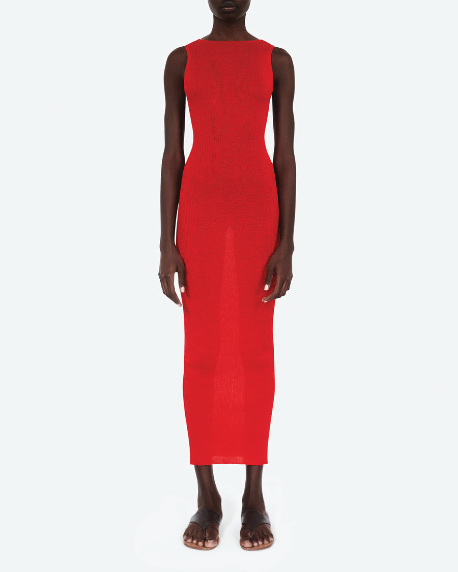 Silk and Cashmere Red Dress