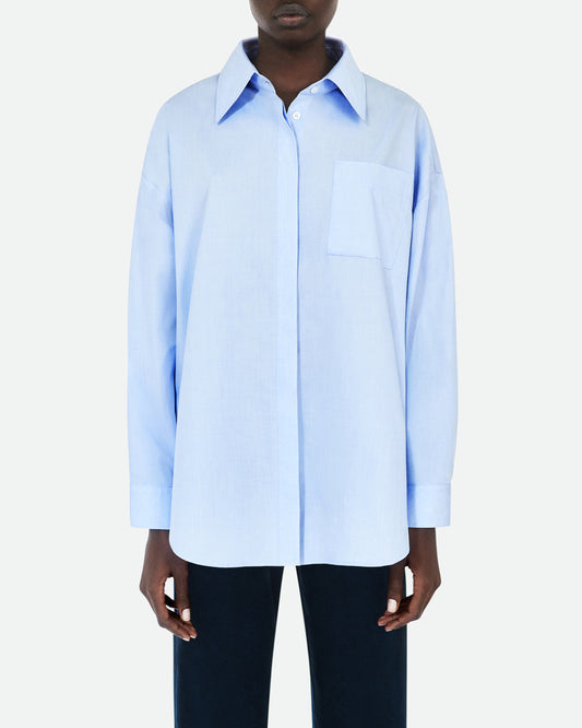 Fil a Fil Pale Blue Poplin Shirt