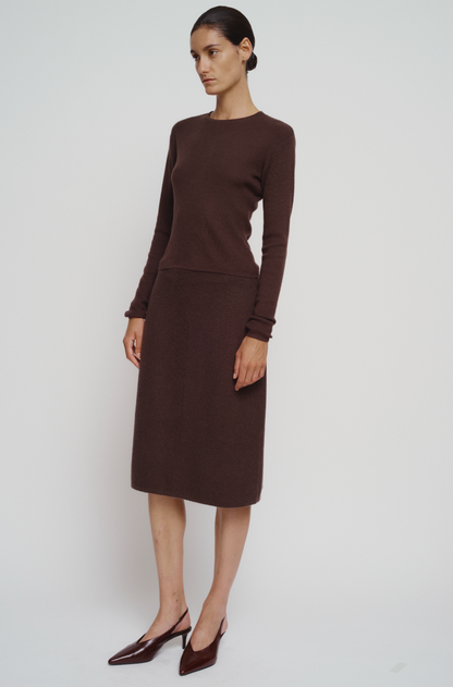 Cashmere pencil skirt