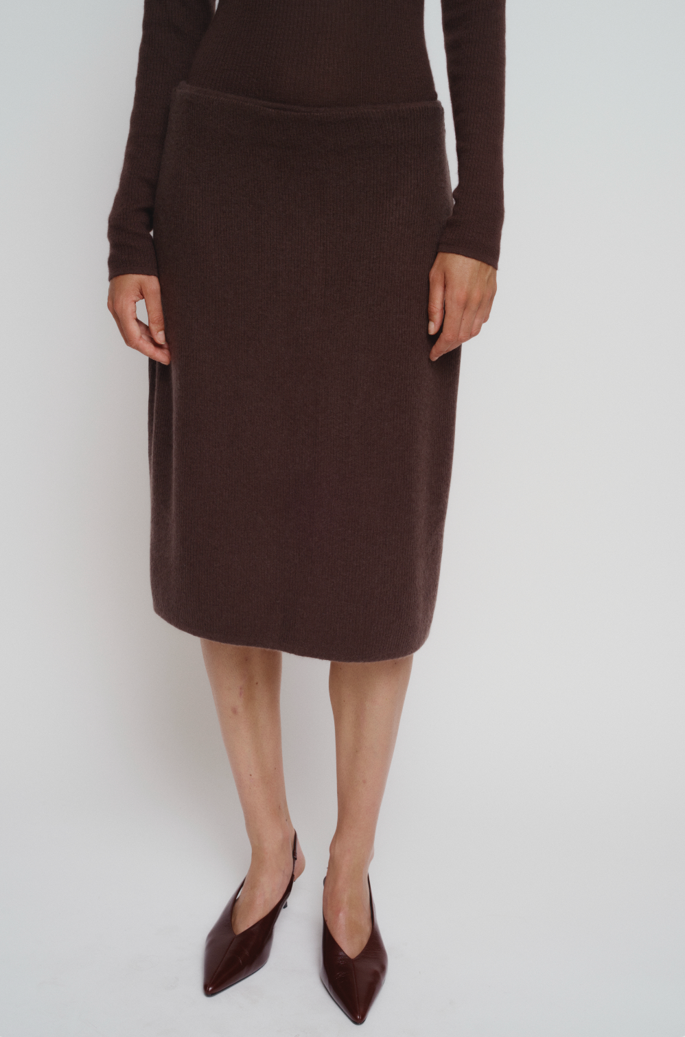 Cashmere pencil skirt