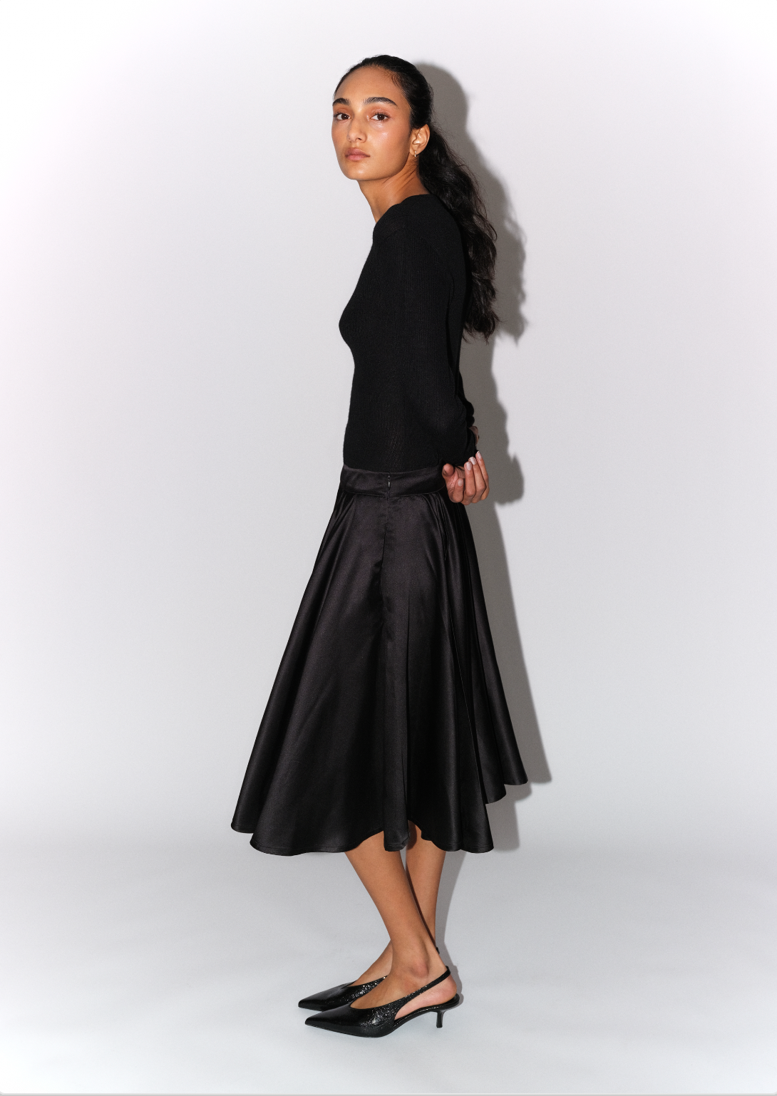 Mackintosh rose embroidered jupon skirt