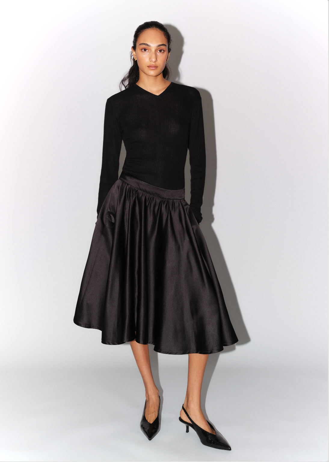 Mackintosh rose embroidered jupon skirt