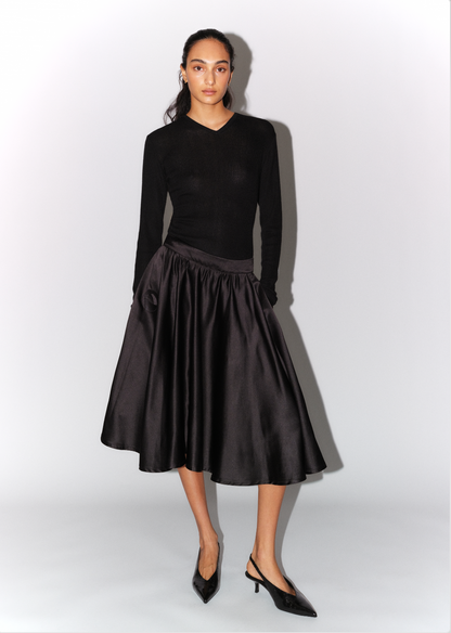 Mackintosh rose embroidered jupon skirt