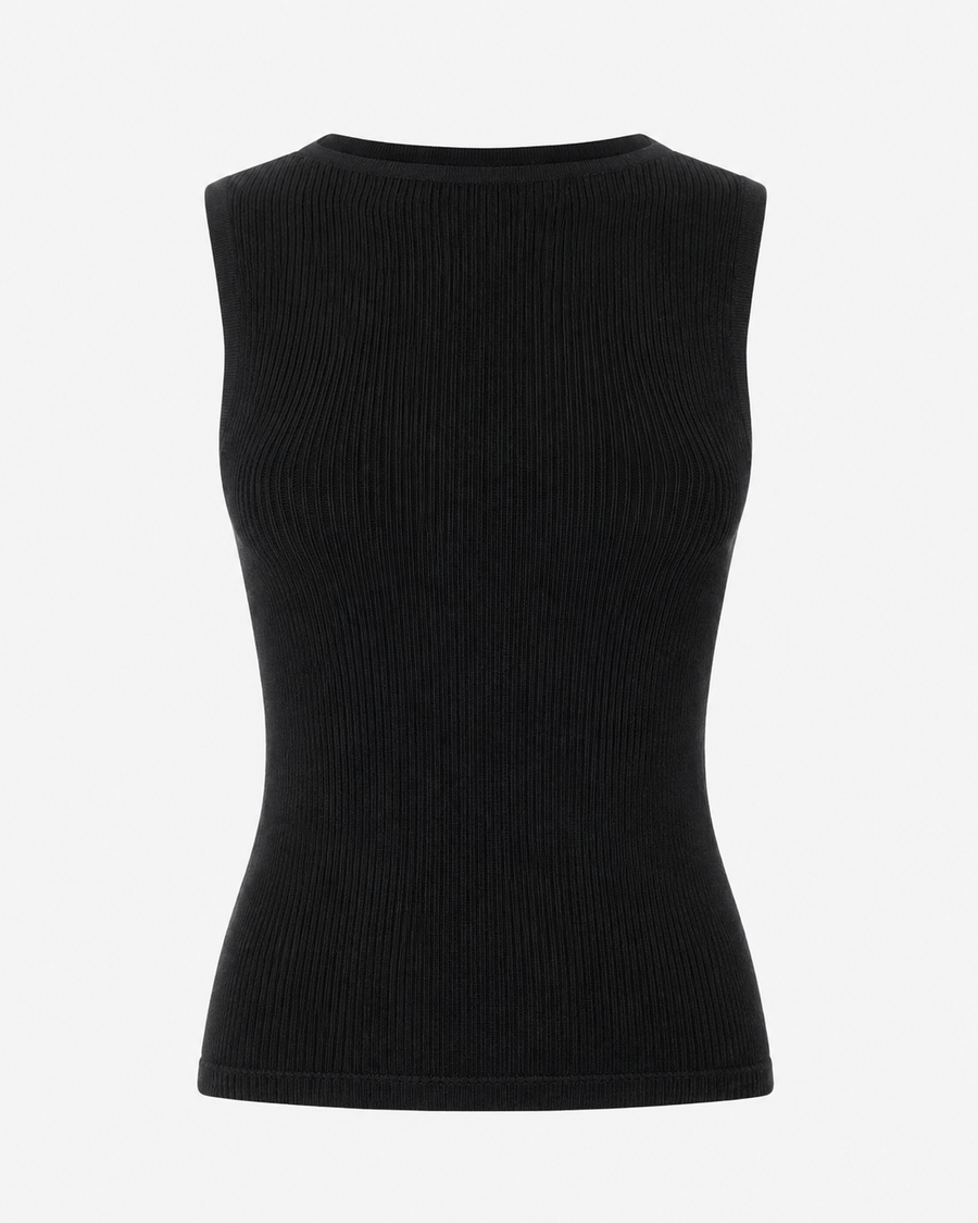 Second Skin tank top in black