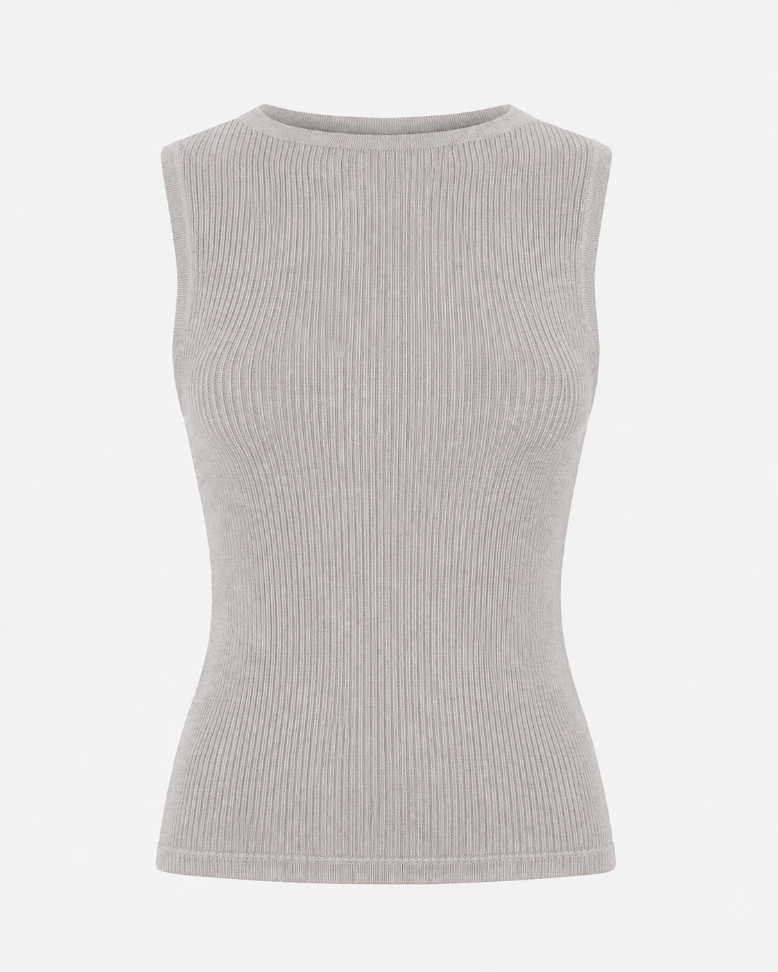 Second Skin tank top in pale grey