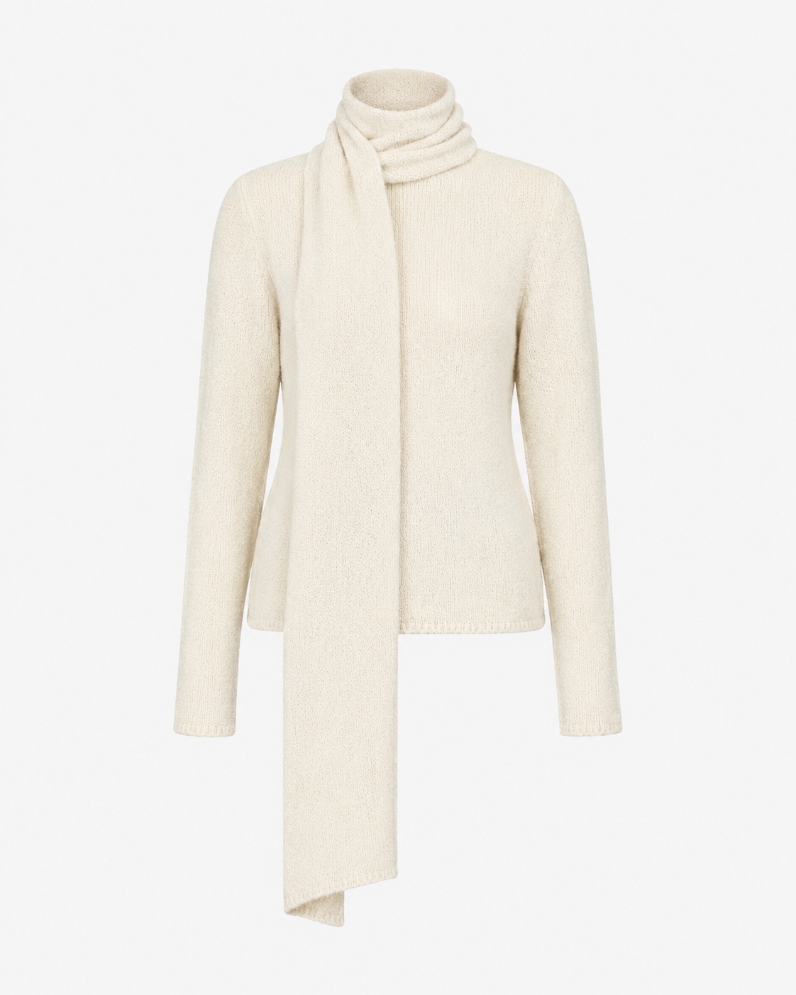 Scarves Jumper Claire in Crème bouclé knit