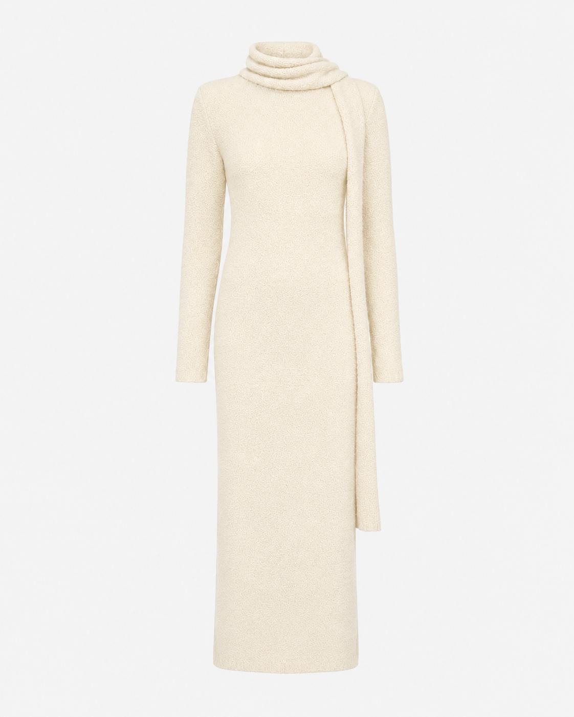 Scarves Dress Claire in Crème bouclé knit