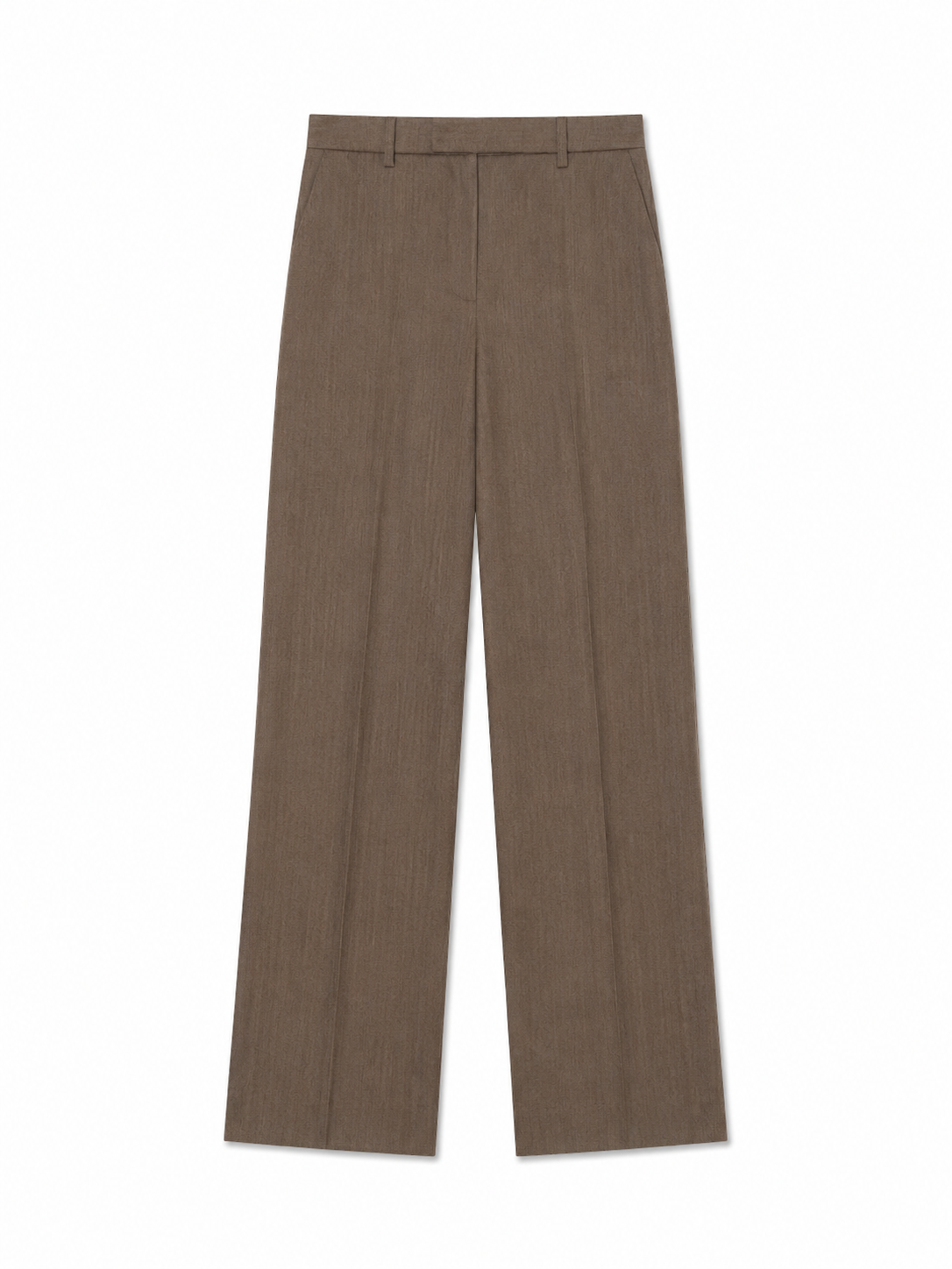 Pants Hirla in Pale Brown herringbone wool