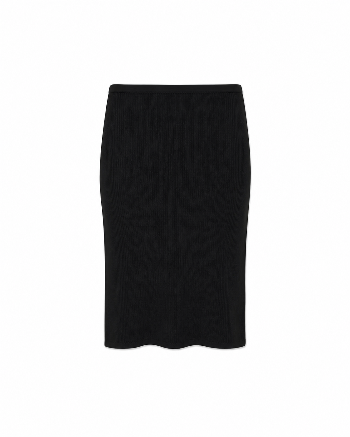 A-line cashmere skirt in black