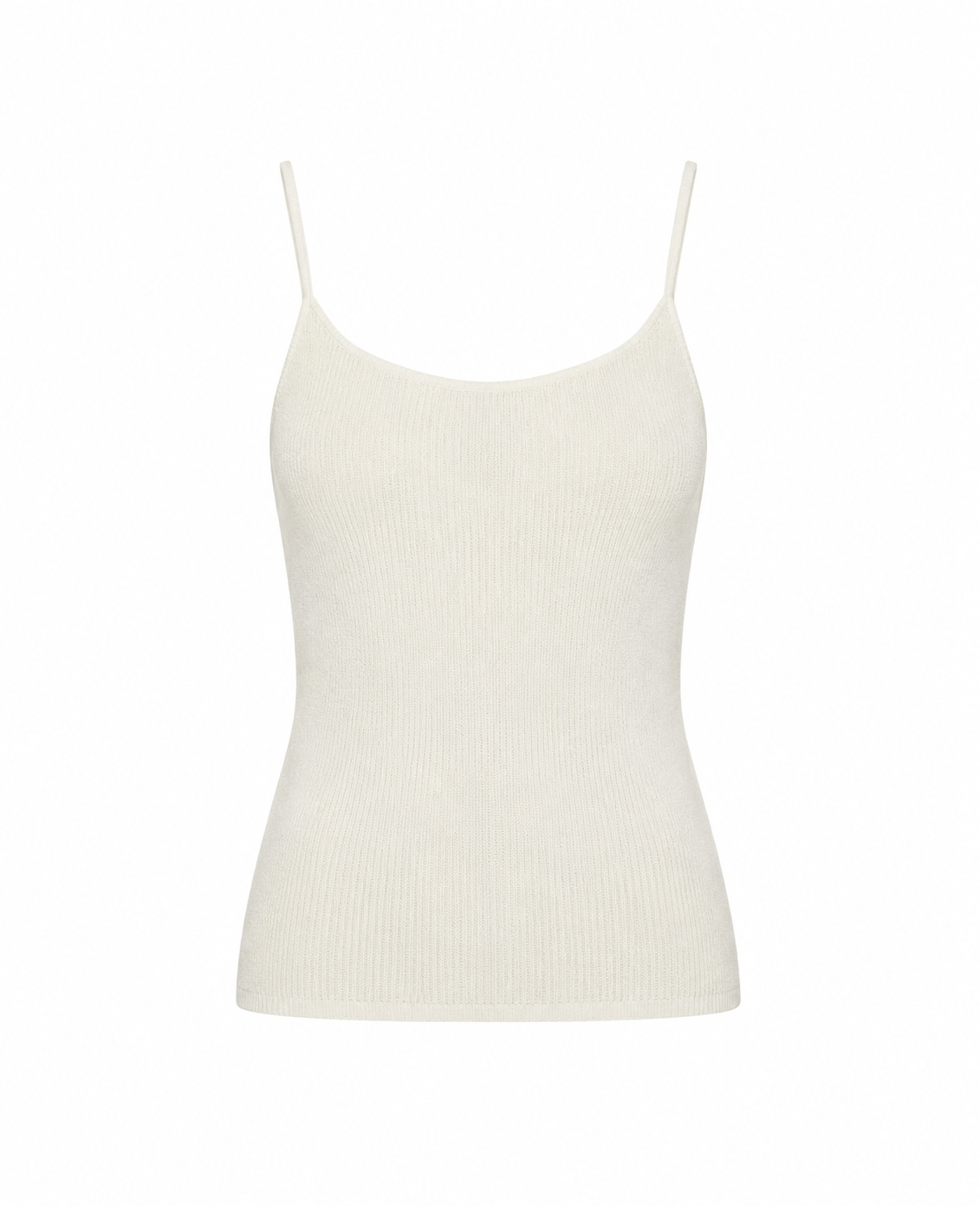 Ribbed silk-cashmere tank top