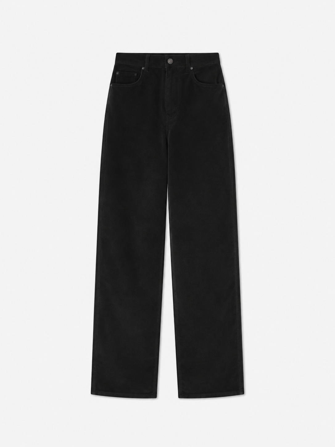 Pants Max Curory in Black brushed velvet