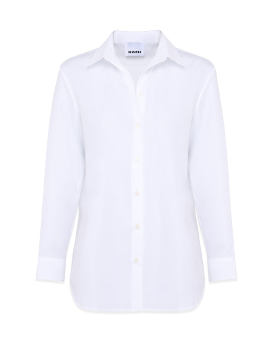 Straight shirt in popeline
