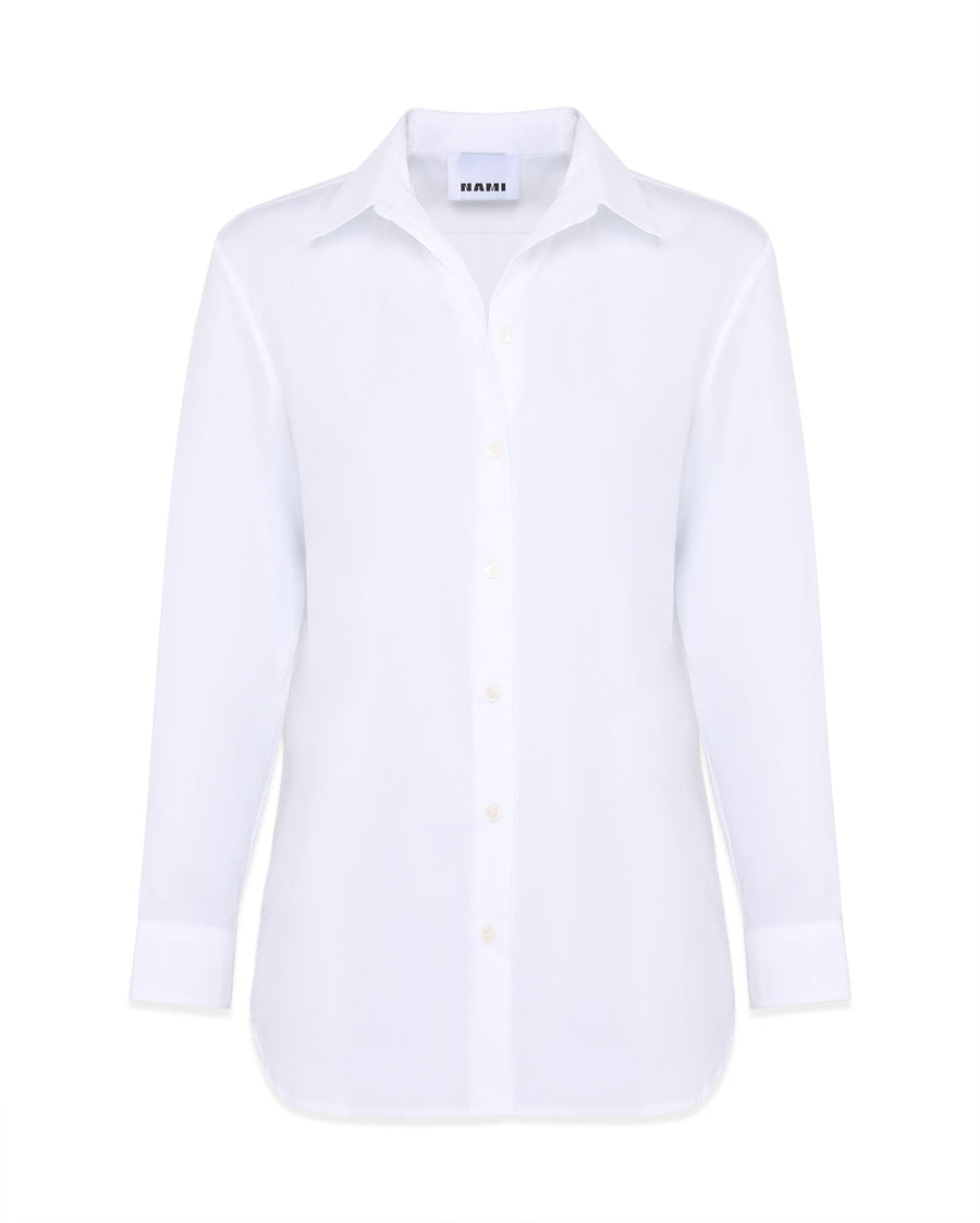 Straight shirt in popeline