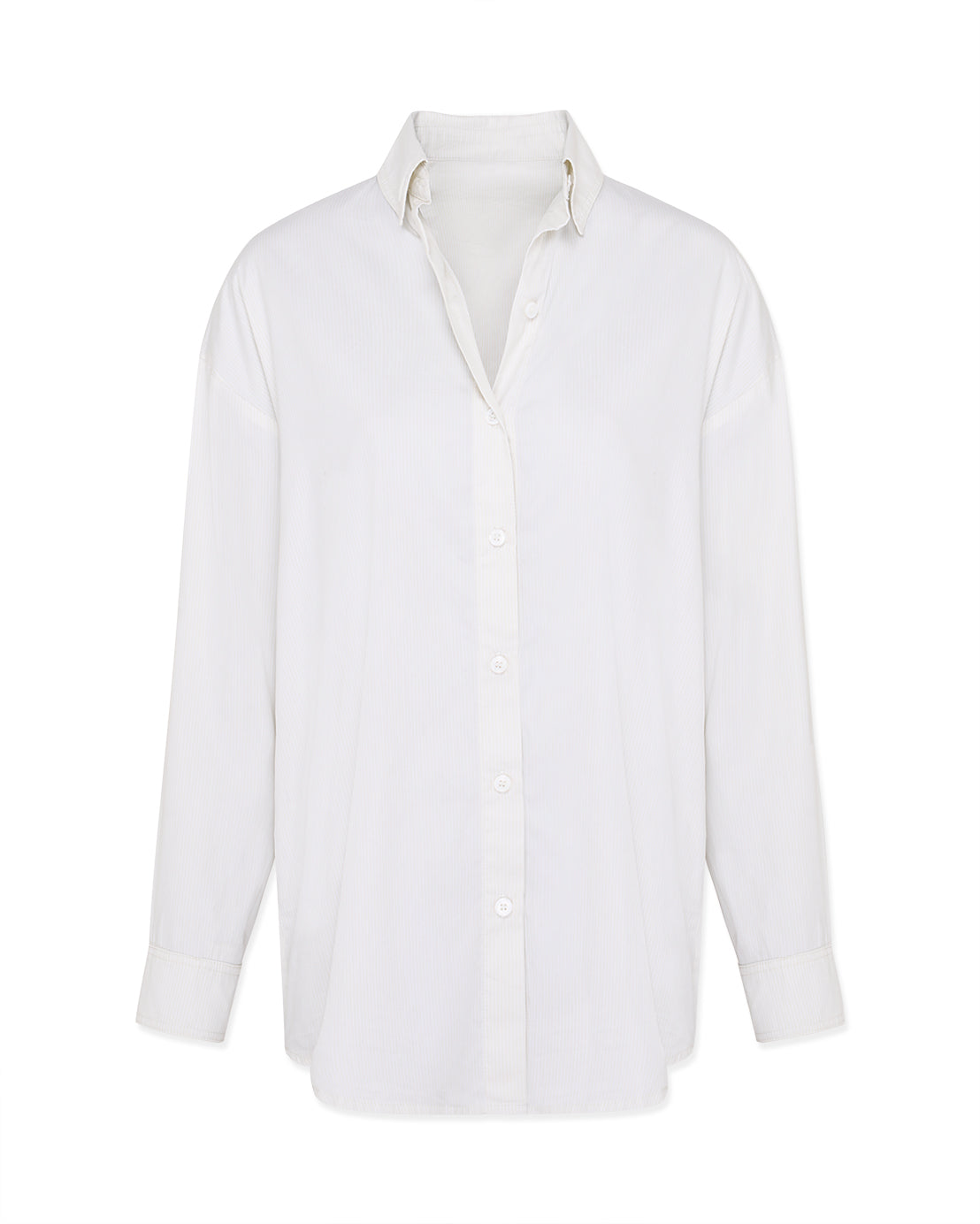 Oversized silk and cotton shirt