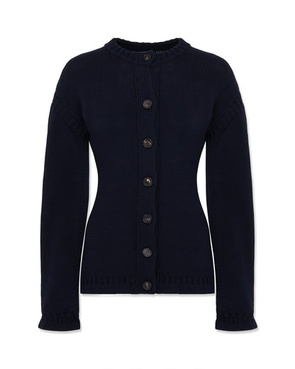 Cotton guernsey inspired cardigan