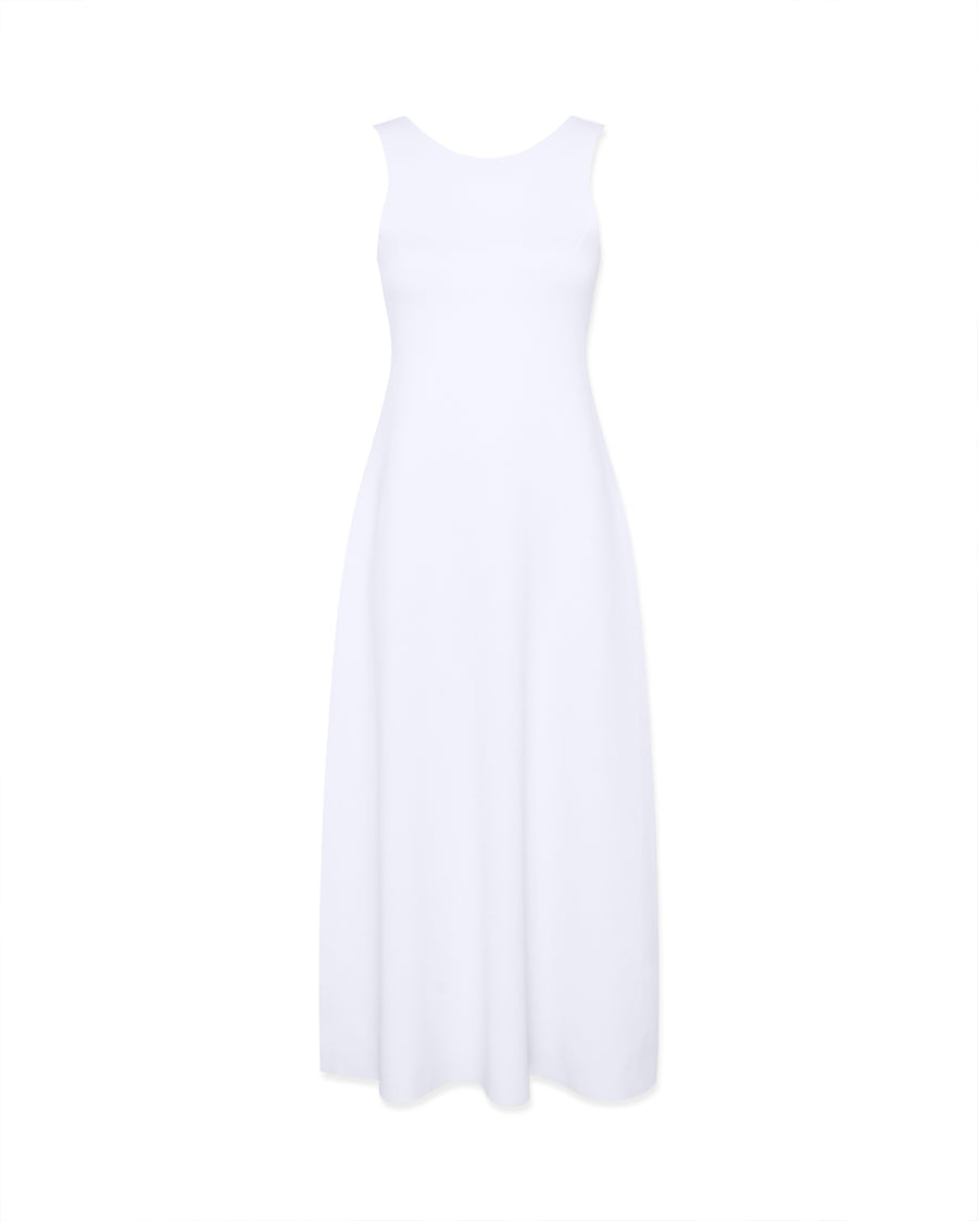 Open back viscose dress