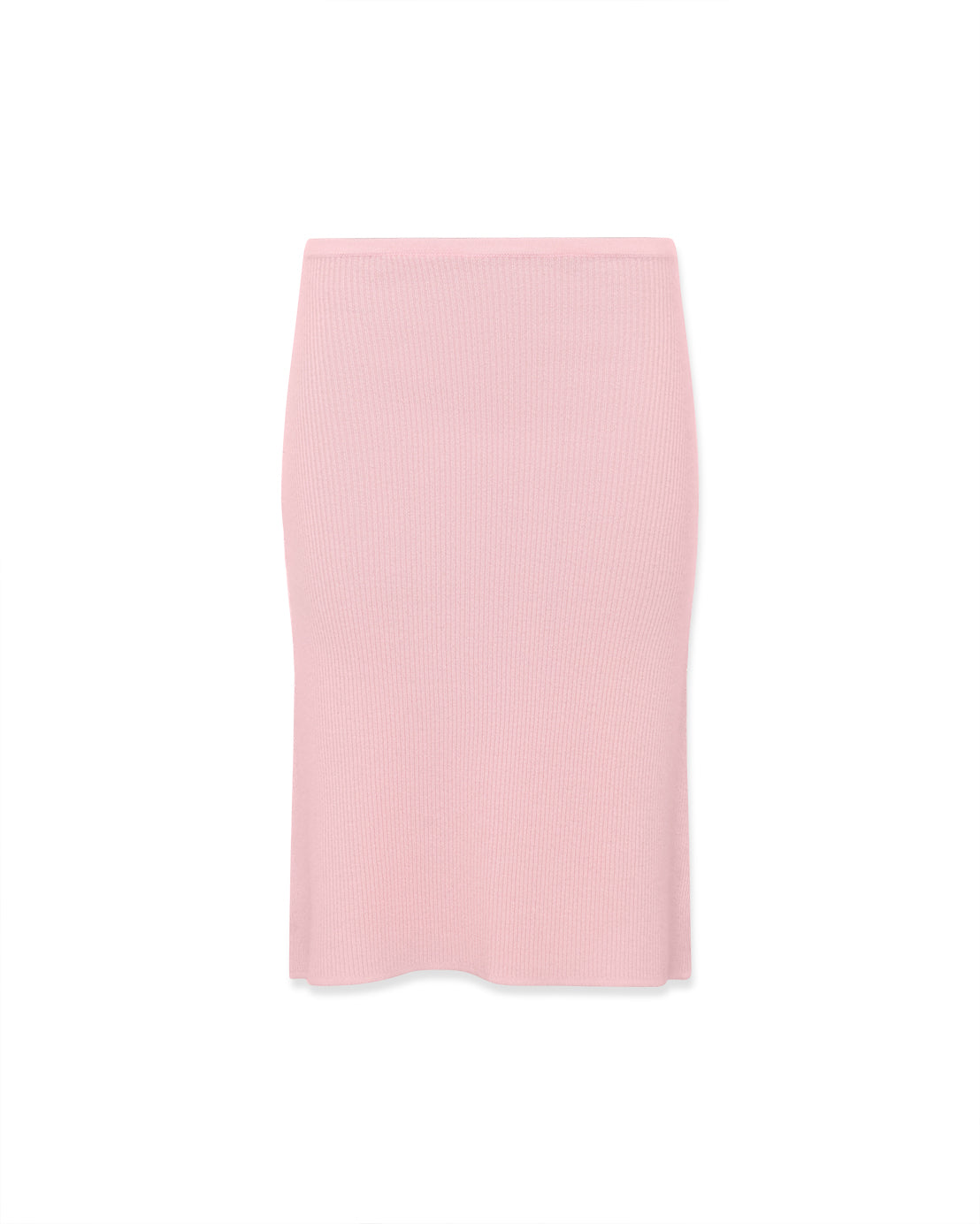 A-line cashmere skirt in pale pink
