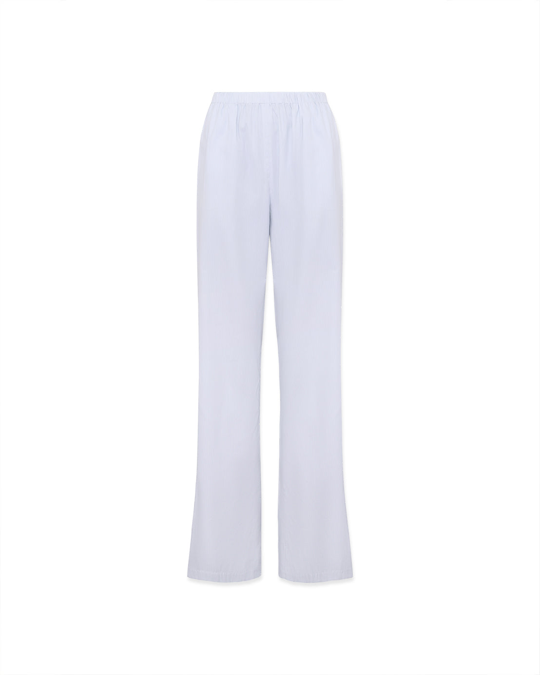 Relaxed silk and cotton striped pants