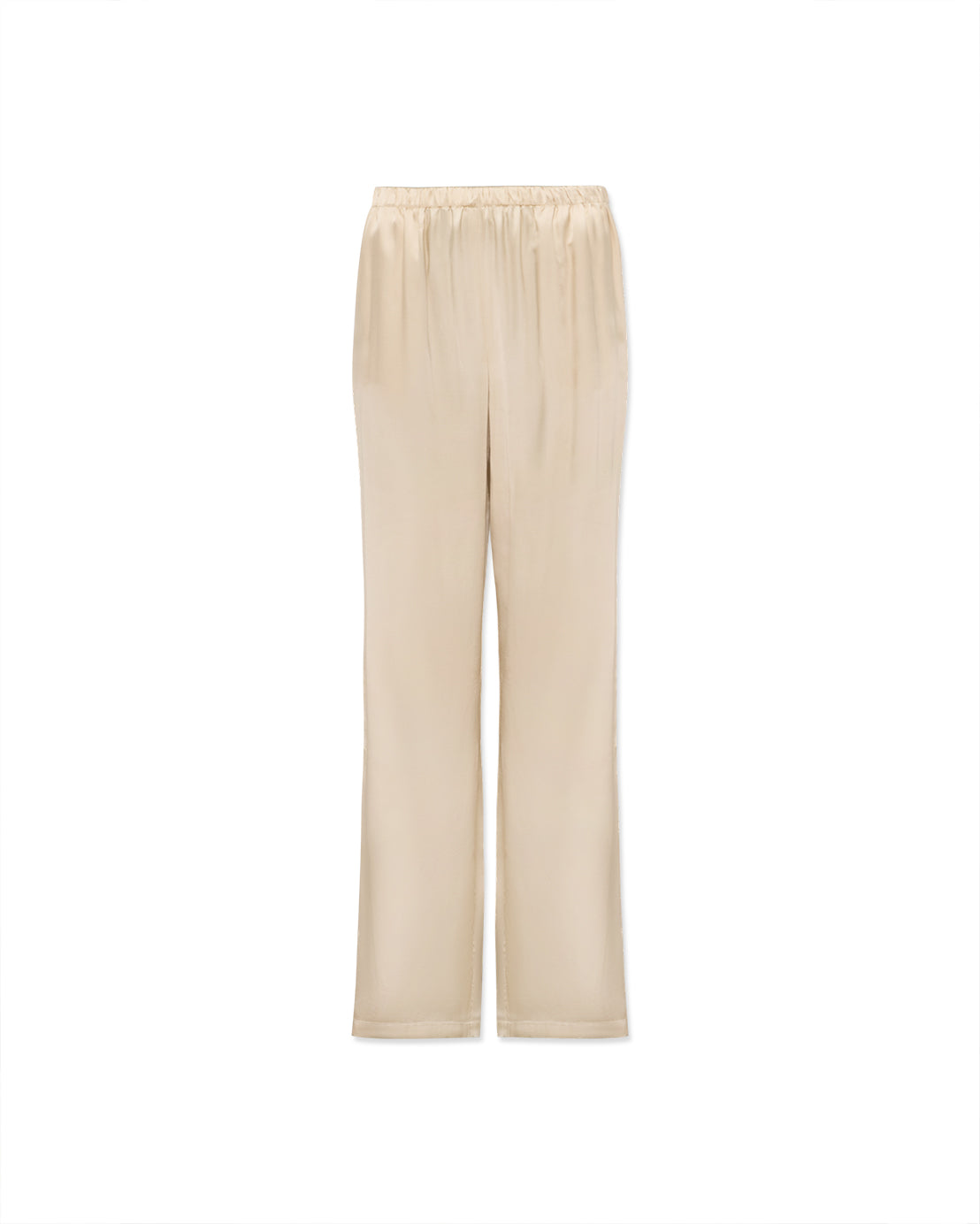 Relaxed pants in liquid gold
