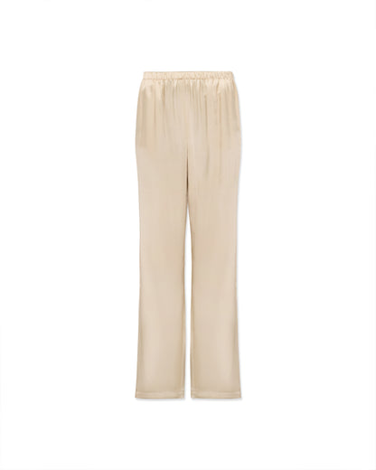Relaxed pants in liquid gold