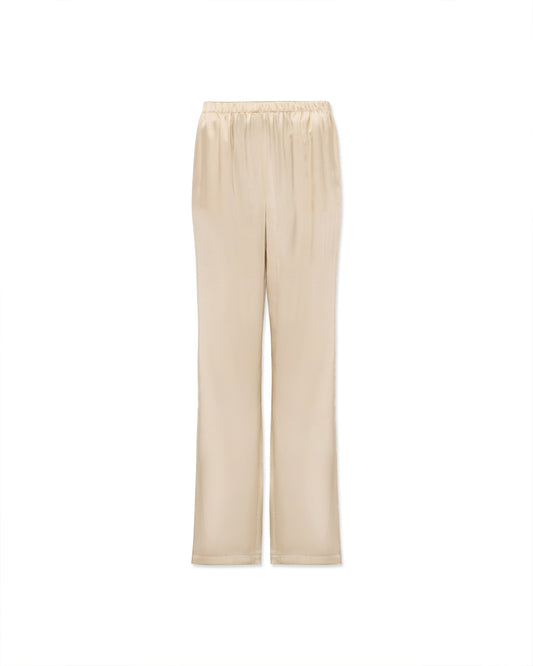 Relaxed pants in liquid gold