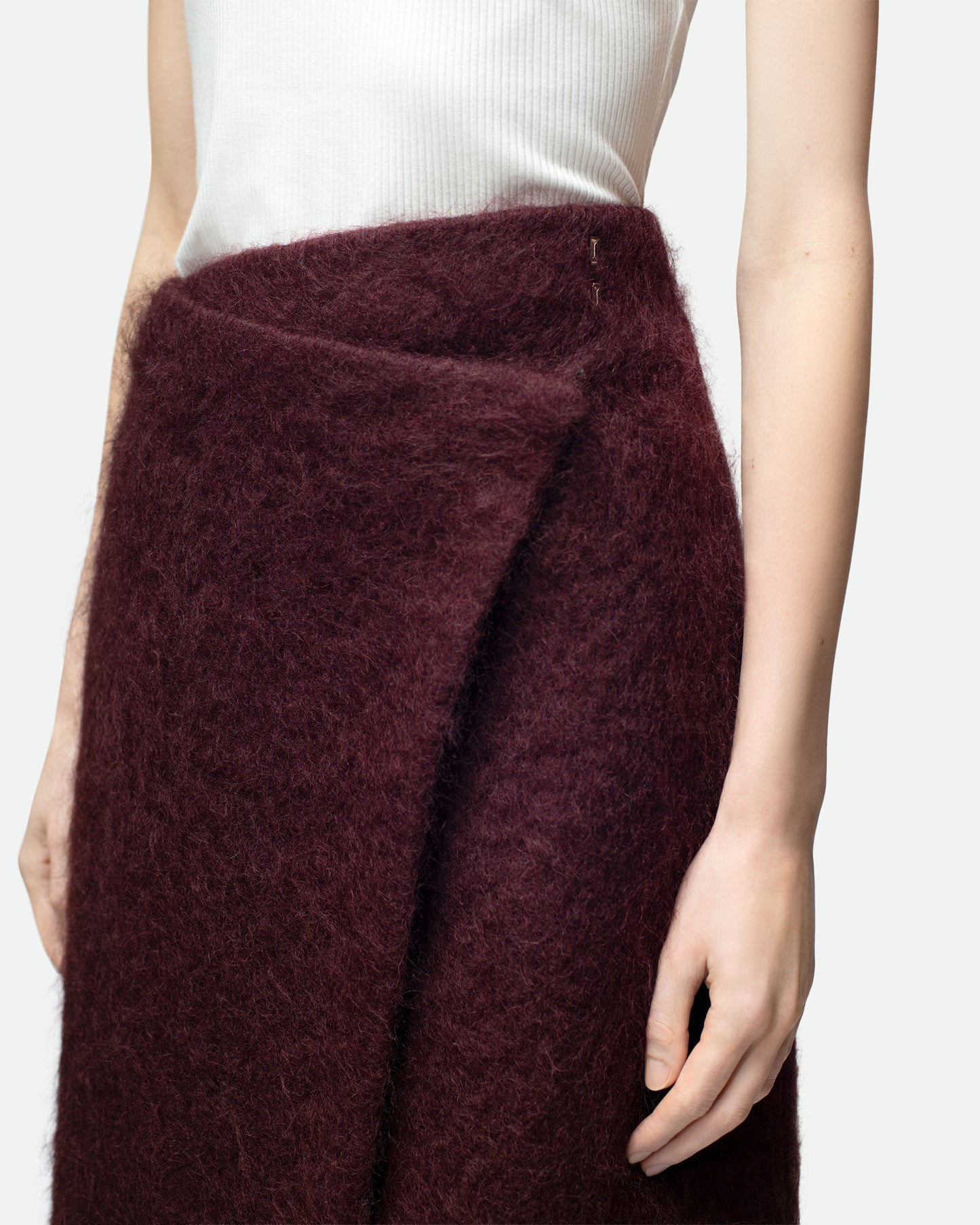 Angora Mohair Plum Skirt