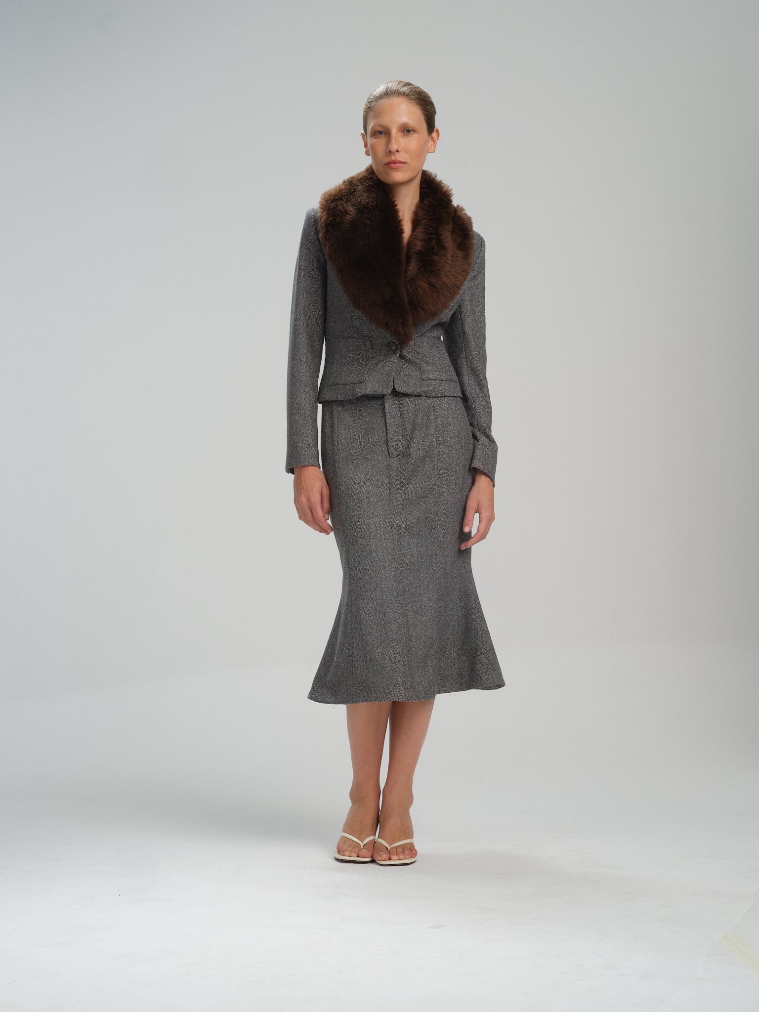 Jacket Shawl Natasha in merino wool and cashmere