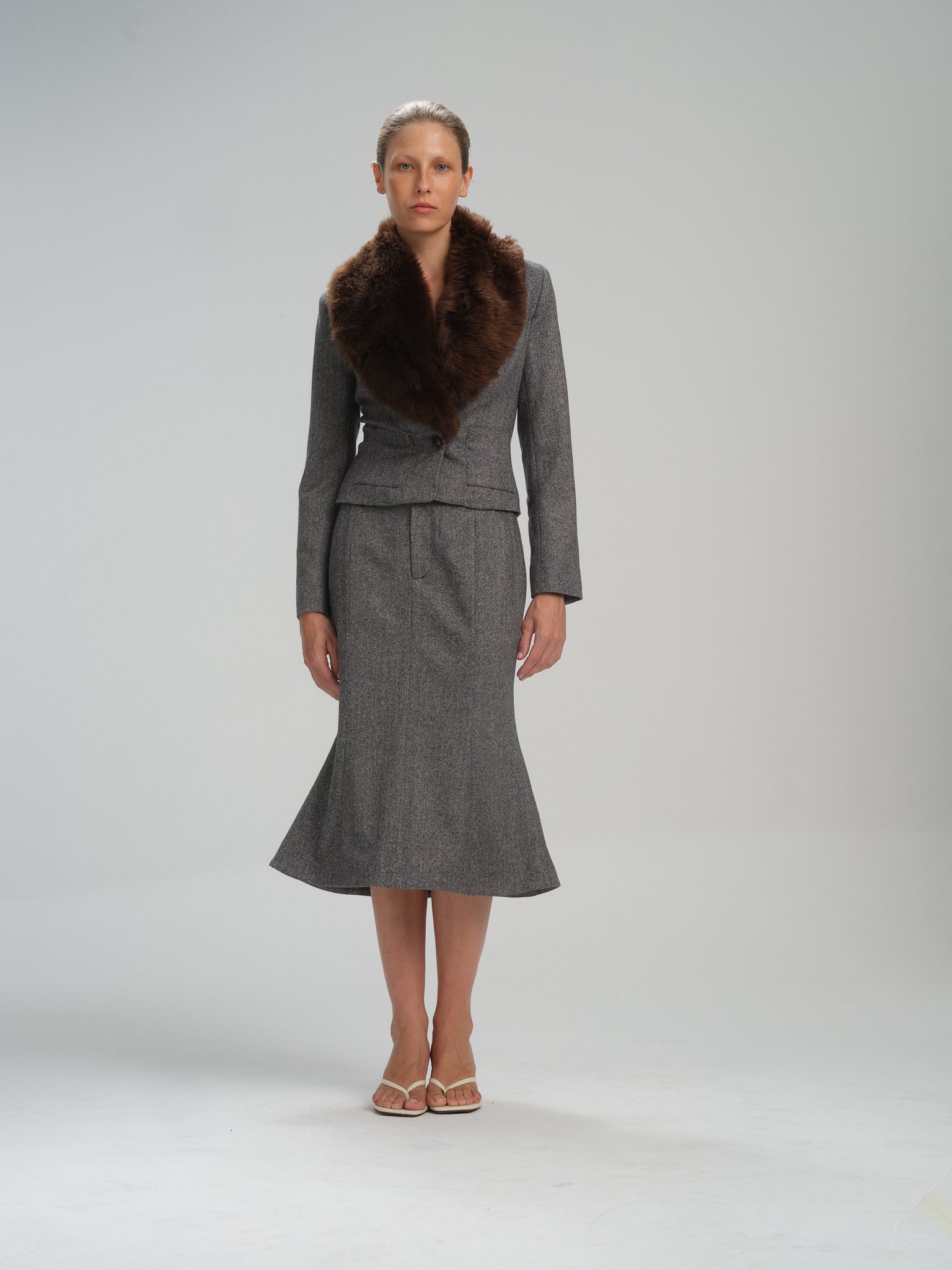 Jacket Shawl Natasha in merino wool and cashmere