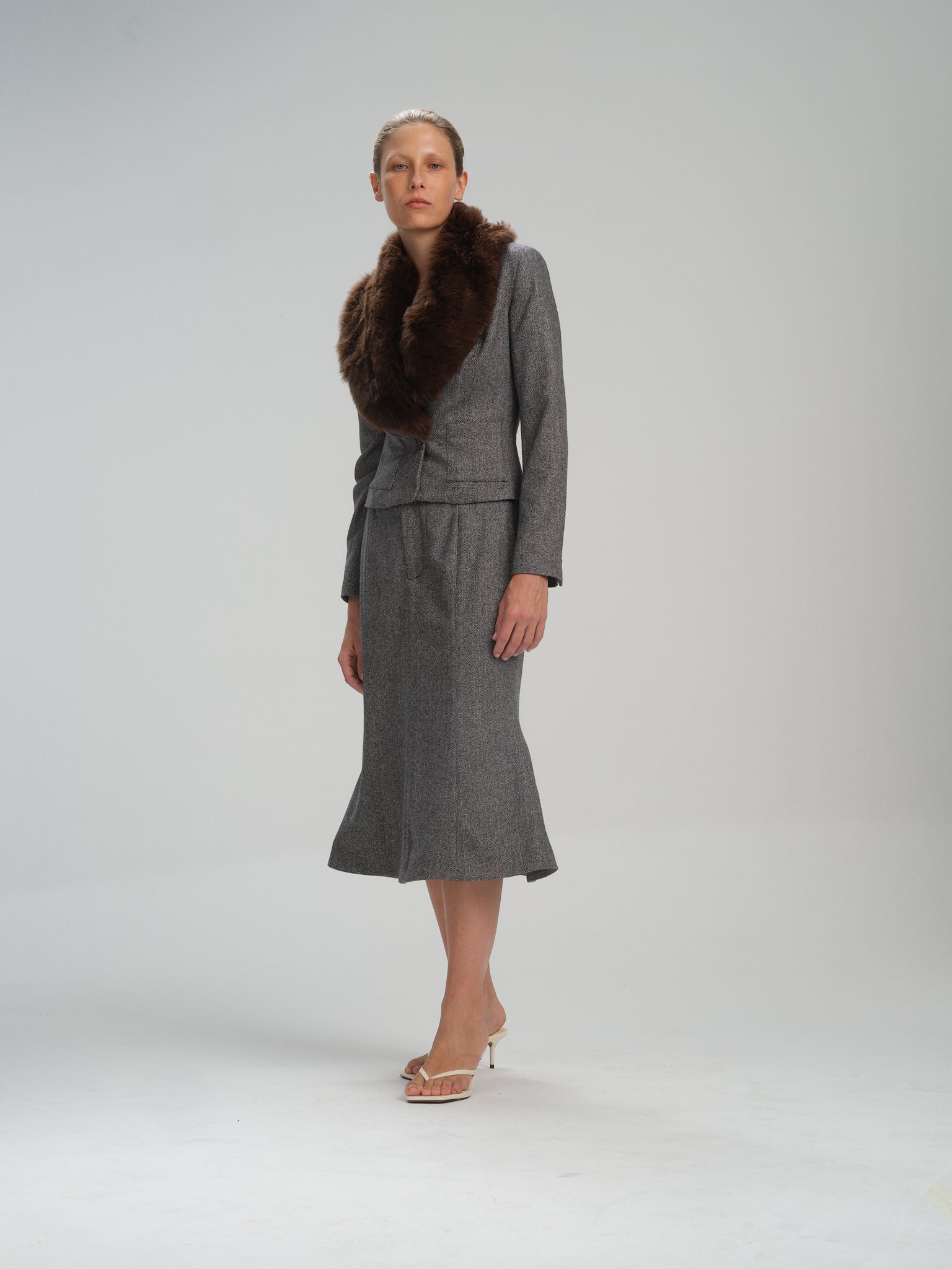 Jacket Shawl Natasha in merino wool and cashmere