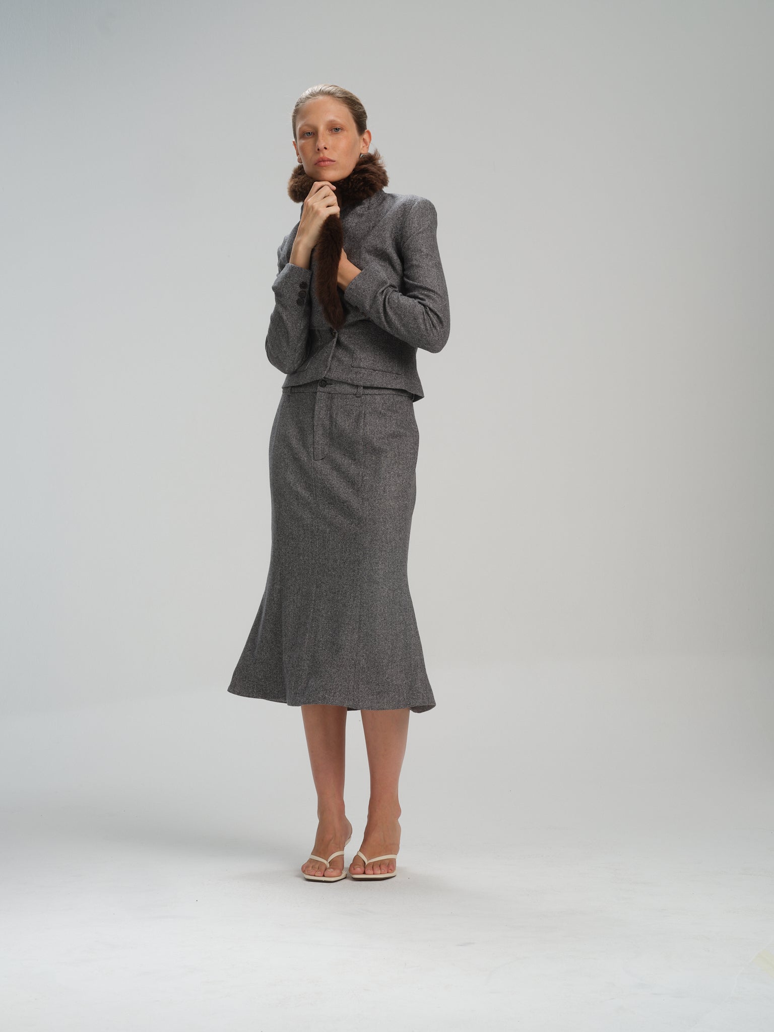Jacket Shawl Natasha in merino wool and cashmere