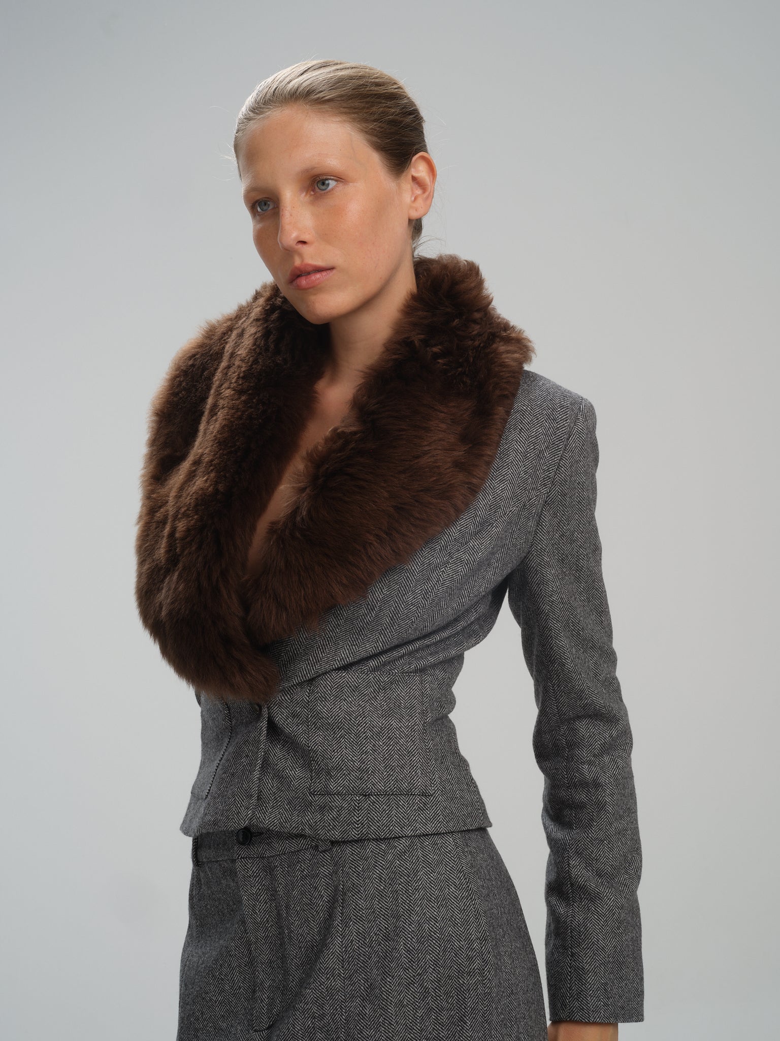 Jacket Shawl Natasha in merino wool and cashmere