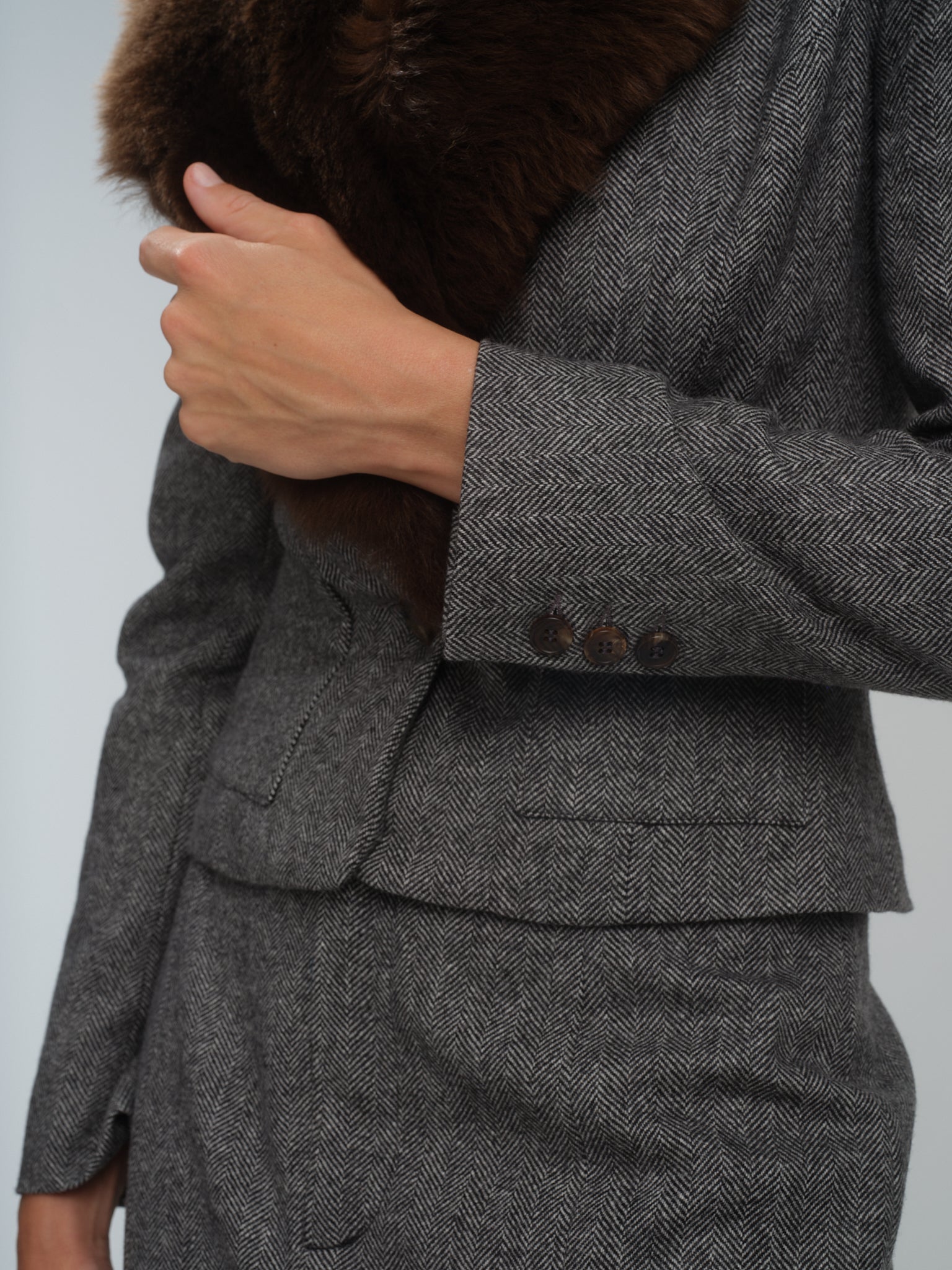 Jacket Shawl Natasha in merino wool and cashmere