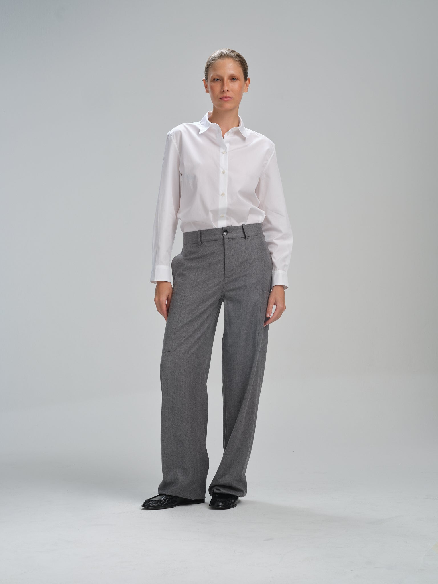 Cargo Pants in grey flannel
